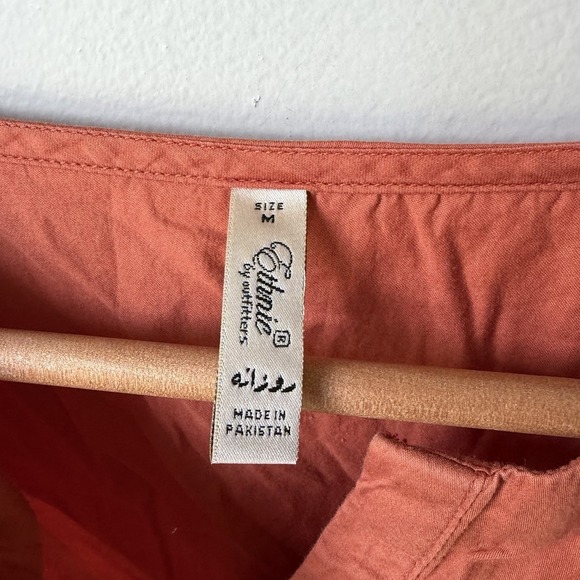 Ethnic by Outfitters and is size M Women's Orange Top Embroidered Long Sleeve - Picture 2 of 11